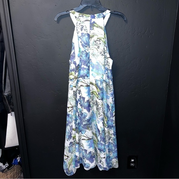 Lovely By Adrianna papel Sleeveless, high neck, 12 multi color, blue knee length - Picture 7 of 10